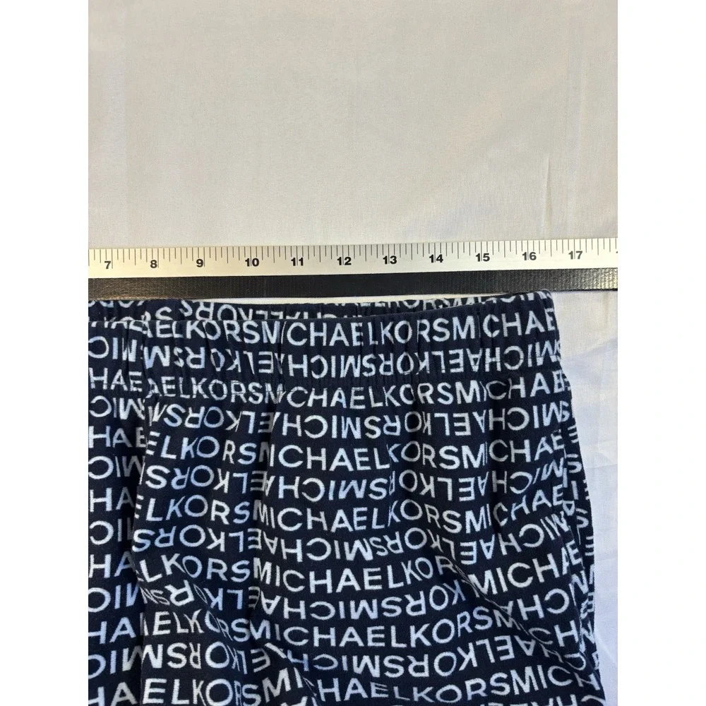 Michael‎ Kors Men's Lg Blue Soft Fleece Pajama Lounge Pants Cabincore Cozy
